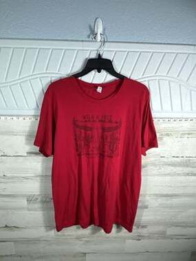 Bella+Canvas Wild & Free Longhorn Graphic Red T-Shirt